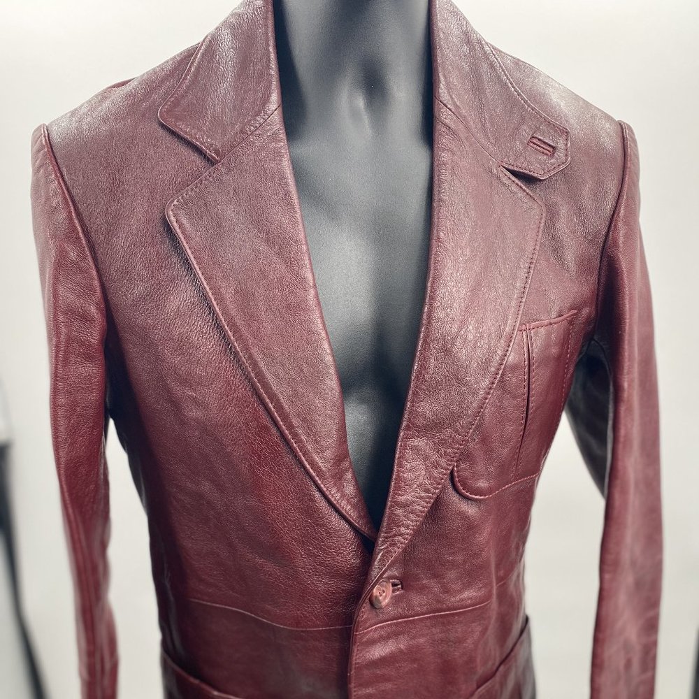 Vintage Mr. Rags Mahogany Leather Jacket Size 36